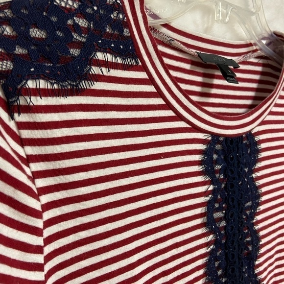 J. Crew red, white stripe long-sleeve jersey, Small - Picture 4 of 10